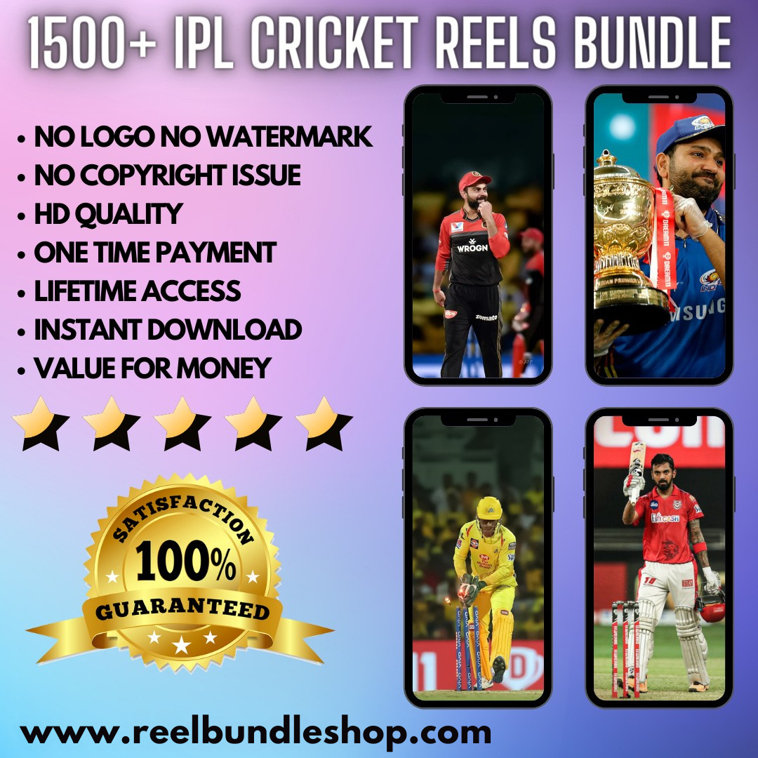 1500+ IPL CRICKET REELS BUNDLE